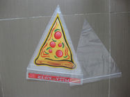 Saco plástico da forma do triângulo do saco da poupança da pizza, planície/saco claro do selo do aperto