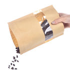 Saco de papel de Kraft do produto comestível com janela clara/saco de Mylay para o feijão, doces, pão, café