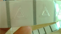 Rolo transparente da etiqueta do triângulo das etiquetas da luva do psiquiatra 2500pcs com braile