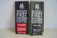 Sacos de café laterais personalizados da folha de alumínio do reforço com válvula, verde vermelho