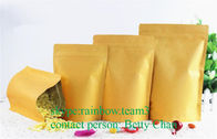 Os sacos de papel de Brown Kraft das promoções com janela/Doypack aquecem saquinhos de chá Sealable
