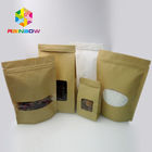 O costume imprimiu o papel de embalagem Alinhado folha levanta-se o saco do malote com a janela clara para o feijão de café