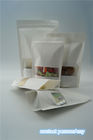 No zíper Resealable dos malotes claros conservados em estoque do papel de embalagem da janela para o empacotamento de alimento