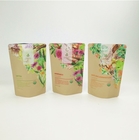Papel Kraft Eco-Friendly em pó de chá Amendoins para animais de estimação Alimentos biodegradáveis Zipper Mylar Saco de embalagem de papel
