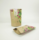 Bolsas de papel de Kraft castanho de qualidade de alimentos personalizadas Bolsas para animais de estimação doces de alimentos biscoitos bolsas de embalagem comestíveis com janela Bolsa Mylar Zipper