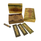 Caixa de mel e filmes de luxo embalagem conjunto de madeira pílulas de mel ouro touro negro masculino de melhoria