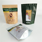 Embalagem flexível de papel personalizado e amistoso com o ambiente Kraft Coffee Ziplock Stand Up Pocket Bag para 250g 500g e 1kg