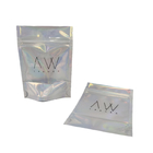 Bolsas Mylar de papel de alumínio holográfico personalizado reabre-se Bolsas de impressão digital à prova de cheiro Bolsas para jóias