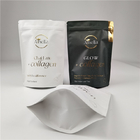 Bolsas de papel kraft branco à prova de odor personalizadas para nozes de biscoito Produtos comestíveis chá em pó alimentos para animais de estimação Saco de embalagem biodegradável