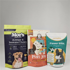 Logotipo personalizado MOQ bolsas de papel Kraft 100pcs para chá biscoito bolo nozes comestíveis pó saco de embalagem de alimentos para animais de estimação