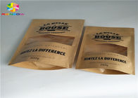 O costume Ziplock imprimiu sacos de papel que o alimento se levanta o papel de embalagem de Brown do malote com janela