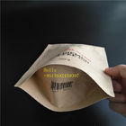 Saquinhos de chá impressos logotipo da folha que empacotam o malote do zíper do papel de embalagem de Brown Com janela clara