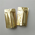 O logotipo feito sob encomenda levanta-se malotes do café, sacos Ziplock metálicos do empacotamento de alimento do ouro