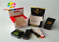 Personalize a caixa de papel do logotipo que empacota o material reciclado da folha embalagem de papel cosmética lustrosa