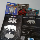 o costume de empacotamento do bloco de bolha do cartão 3D imprimiu o bloco do comprimido do sexo de Jaguar 30000 do rinoceronte 7 do cartão de papel