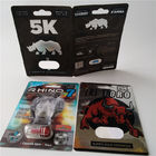 o costume de empacotamento do bloco de bolha do cartão 3D imprimiu o bloco do comprimido do sexo de Jaguar 30000 do rinoceronte 7 do cartão de papel