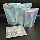 Os sacos de empacotamento da folha holográfica metálica da etiqueta da etiqueta autoadesivos para o brilho comestível/vislumbram