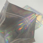 Saco de empacotamento Shinning do verniz para as unhas do pó do brilho de Mylar dos sacos do holograma do malote holográfico da folha