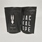 Os filmes pretos matte do empacotamento de alimento levantam-se o logotipo feito sob encomenda dos sacos de café com zíper superior