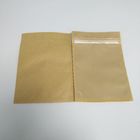 Saquinhos de chá de Brown Kraft que empacotam a impressão Ziplock lisa de Mylar 12*17.5cm Customed