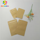 Soldadura térmica lateral dos sacos de papel três reusáveis de Kraft que empacota para o pacote da amostra dos cosméticos