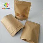 Os sacos de empacotamento da soldadura térmica do papel de embalagem de Brown Personalizaram o tamanho para feijões da cookie/café