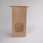 Bens à prova de graxa personalizados reforço dos sacos de papel do lado de Brown do laço da lata com janela