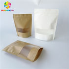 Impressão personalizada branca plástica do papel de empacotamento de alimento Brown da laminação reusável