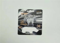 Cartão masculino de empacotamento da inserção do efeito dos comprimidos 3d do realce 50k do rinoceronte 99 do cartão impermeável da bolha