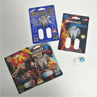 Comprimido de aumentação do desempenho sexual masculino que empacota a bala do recipiente do rinoceronte do cartão 3D