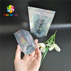 Sacos de papel personalizados zíper do holograma de Mylar para produtos dos cosméticos da colagem da pestana