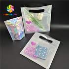 Gravure que imprime a folha holográfica do punho plástico claro da parte superior dos sacos do cosmético para a roupa/luva