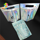 O holograma de empacotamento 3d do malote plástico dos vestuários do biquini material levanta-se o saco com zíper