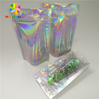 Mylar plástico feito sob encomenda Resealable levanta-se o empacotamento holográfico dos cosméticos dos malotes