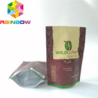 Plásticos feitos sob encomenda do arco-íris levantam-se o malote que o saco de café Resealable enche o Ziplock com válvula
