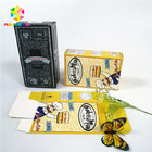 O logotipo de carimbo quente brilhante lustroso do tipo do OEM imprimiu caixas de cartão de empacotamento da pestana dos cosméticos do presente da caixa de papel