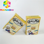 o costume Eco-amigável imprimiu microplaquetas da manteiga do papel de embalagem da caixa do cartão branco/cookies de empacotamento do alimento/o pa dobrável exposição do presente