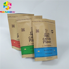 Sacos de papel de empacotamento impressos feitos sob encomenda de Brown Kraft com o saco do malote do papel do armazenamento do alimento do zíper