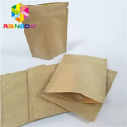 A quantidade pequena está acima dos sacos de papel com os sacos de papel lisos ziplock com costume dos entalhes do rasgo impressos