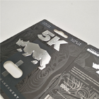 Comprimidos masculinos imprimindo UV do realçador do cartão da pantera de 200mic 3D com exposição UV
