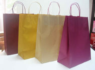 Roxo/amarelo/empacotamento saco de papel de Brown Eco-amigável com logotipo à moda