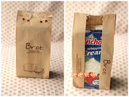 Os sacos de papel de Kraft do pão/leite laminaram Multi-Camadas com janela clara