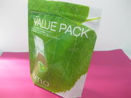 Verdes laminados recicl levantam-se o Ziplock do saco do malote para o creme facial