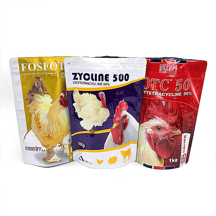 Malotes plásticos de alimentação de galinha que empacotam o saco tecido zíper laminado Bopp amigável de Eco