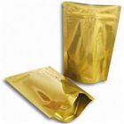 Malotes plásticos lustrosos do ouro que empacotam com o saco de empacotamento da impressão do zíper/ouro