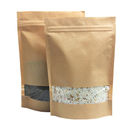 Levante-se o saco de empacotamento da castanha do papel de embalagem Com Ziplock e janela para o empacotamento de alimento seco
