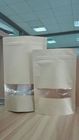 Ziplock levante-se sacos feitos sob encomenda do empacotamento de alimento do papel de embalagem Com janela do retângulo