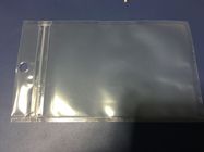 Três malotes plásticos do espaço livre lateral do selo que empacotam o saco ziplock com furo do cair