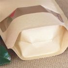 Sacos de papel personalizados para os alimentos de petisco, saco de papel de Kraft para a pipoca com janela