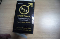 Cartão de papel de empacotamento do cartão ERECT-MAN da caixa e da bolha de exposição do comprimido do realce do sexo